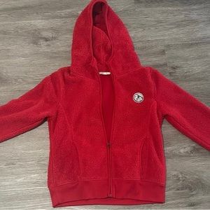 Red women’s fleece zip-up from Old Navy